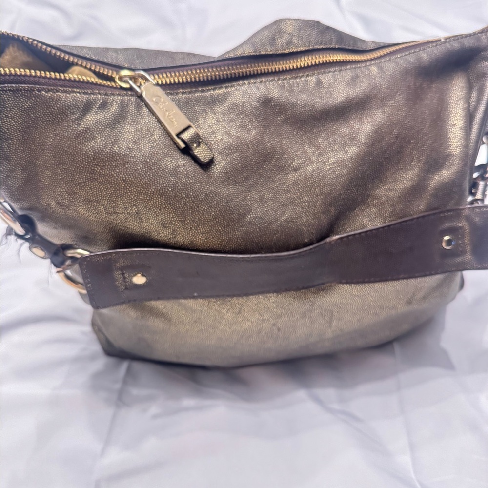 Cole Haan Shimmering Bronze Hobo Shoulder Bag